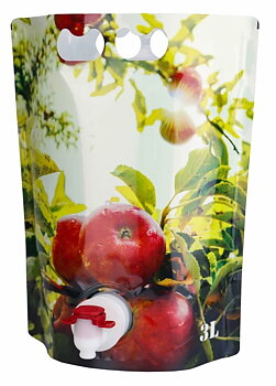 3 liter stazak met appelmotief,  300 stuks (doos)