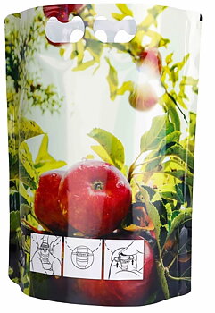 3 liter stazak met appelmotief,  300 stuks (doos)