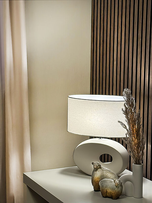 ELLIPSE bordslampa, beige/naturvit - Aneta Lighting - 2