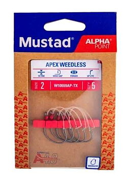 Mustad Apex Wide Weedless Dropshot krok TitanX