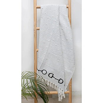 Cotton Throw AWST Intl Snaffle Bit Grey