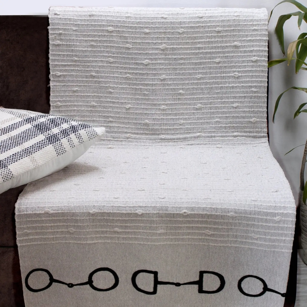 Cotton Throw AWST Intl Snaffle Bit Taupe