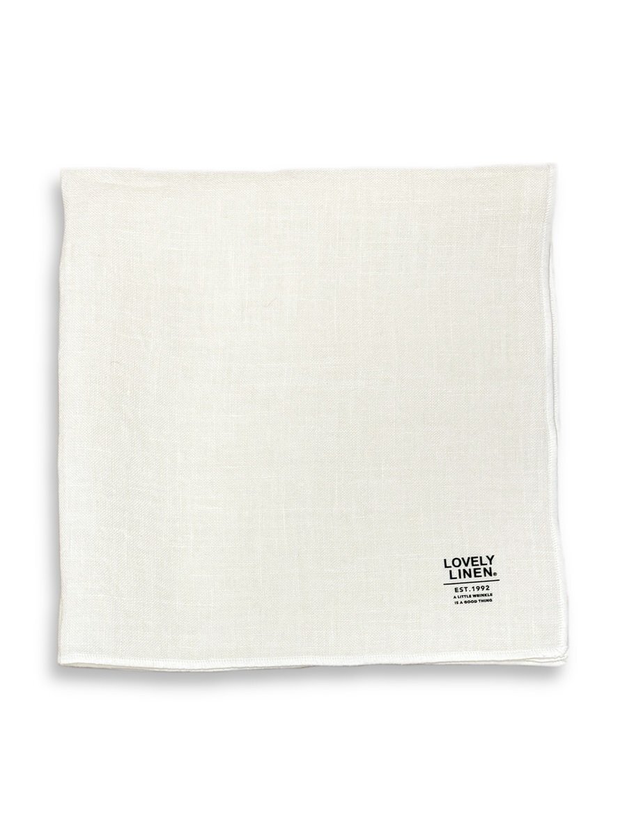 Handduk i linne Grace vit 45x70 cm, Lovely Linen