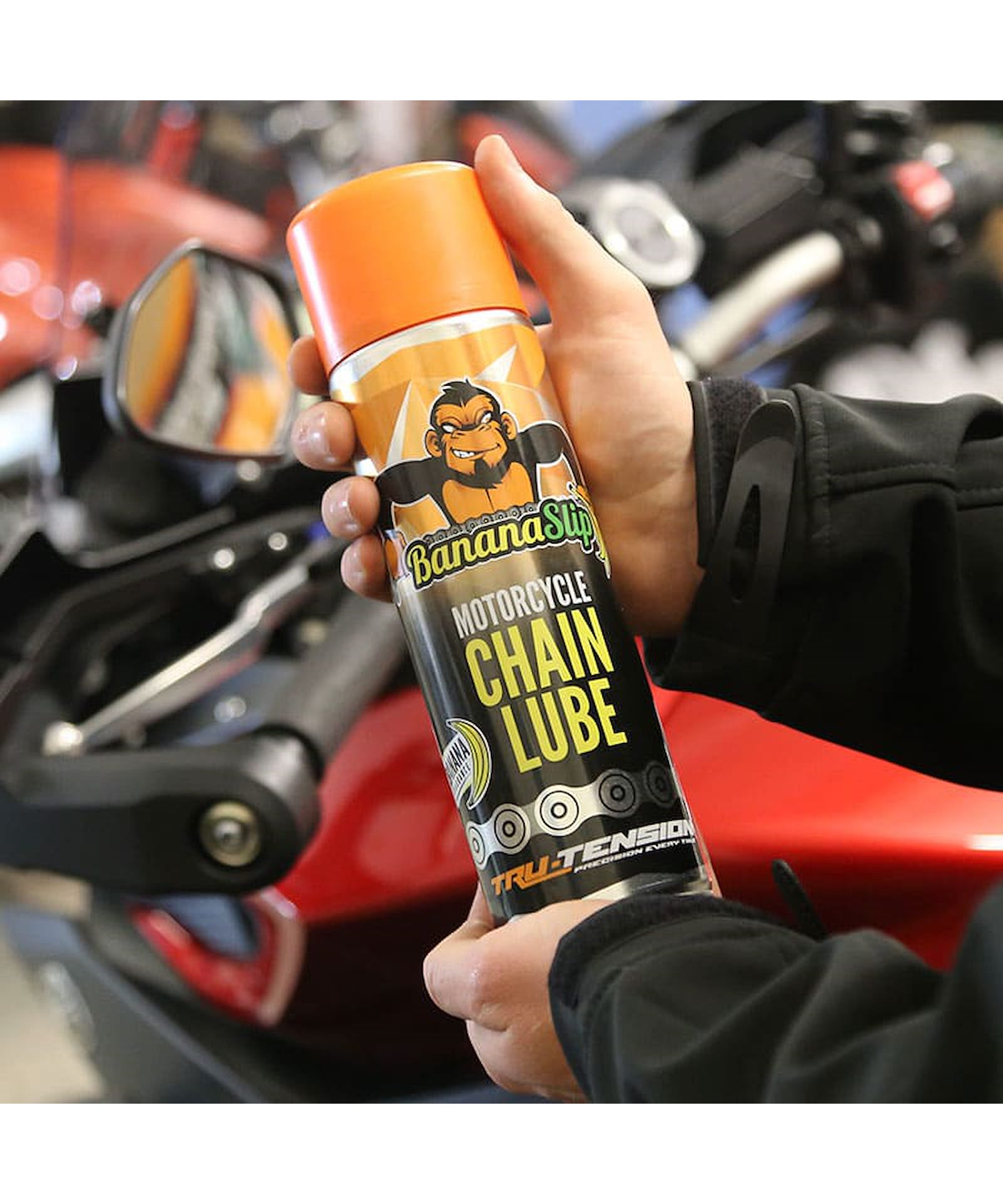 Grasso Catena Moto Tru Tension Moto Grime Guard - Protezione Per Freni E Pneumatici Durante La Pulizia Della Catena A 499962 - Foto 8