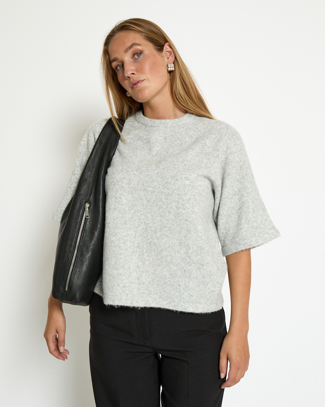Jumper Kate kort ärm ljusgrå - 3