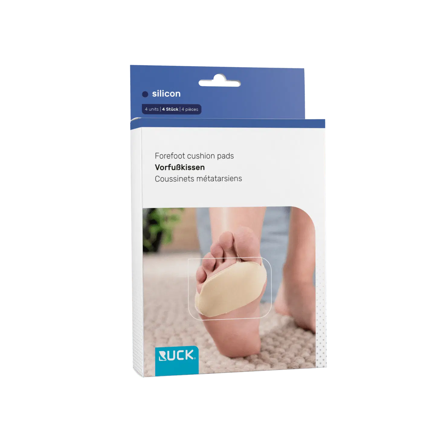 RUCK® AVLASTNING silikon Framfotskudde, storlek 35-39, 4 st