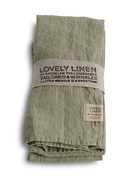Servetter i linne avocado 4-p , Lovely linen