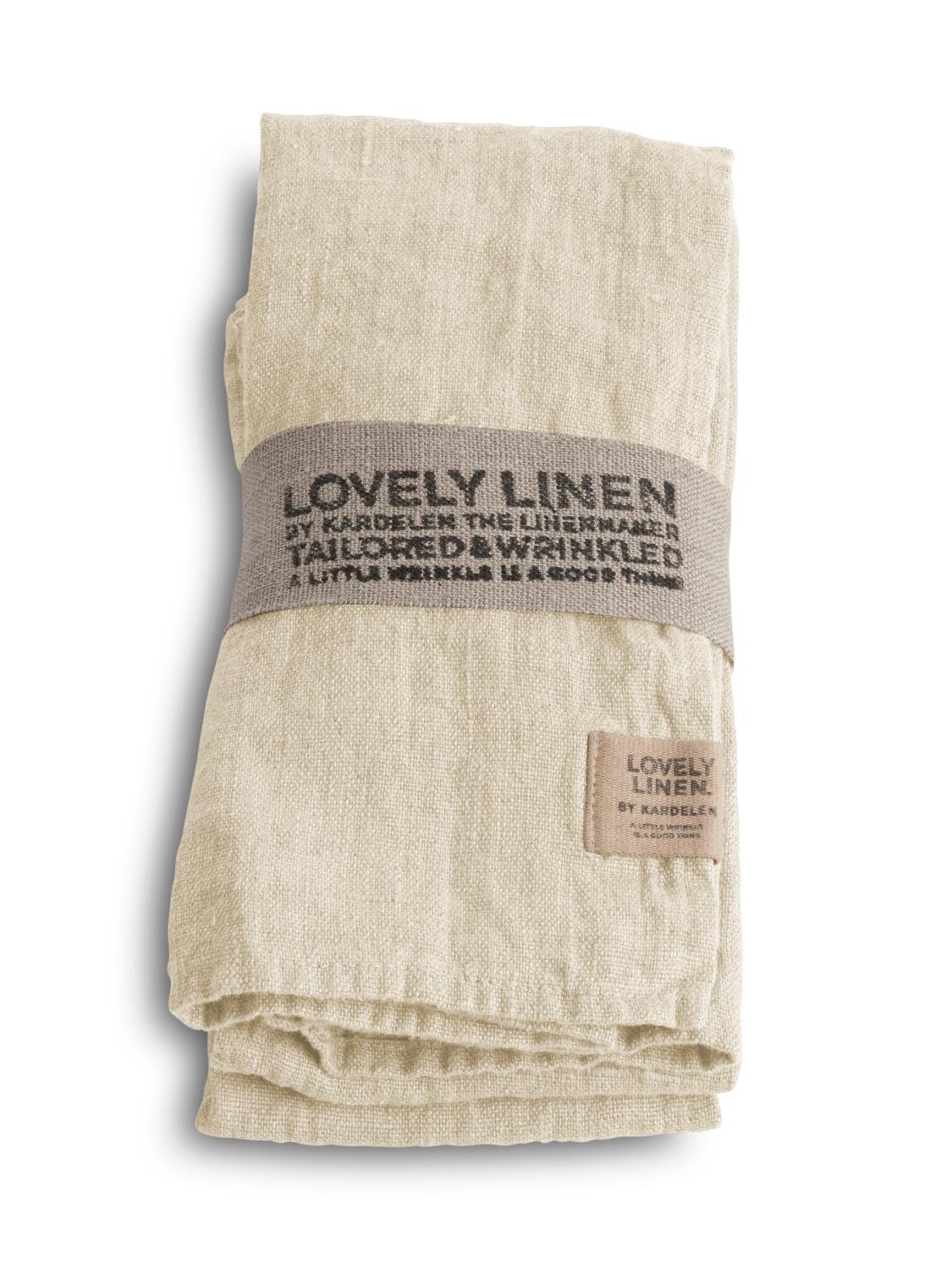 Servetter i linne off-white 4-p , Lovely linen