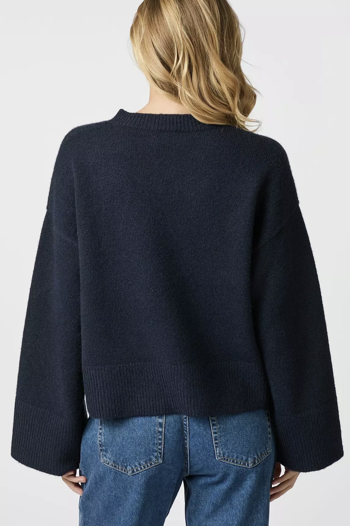 Neo Noir - Dova Knit Blouse  Navy - 3