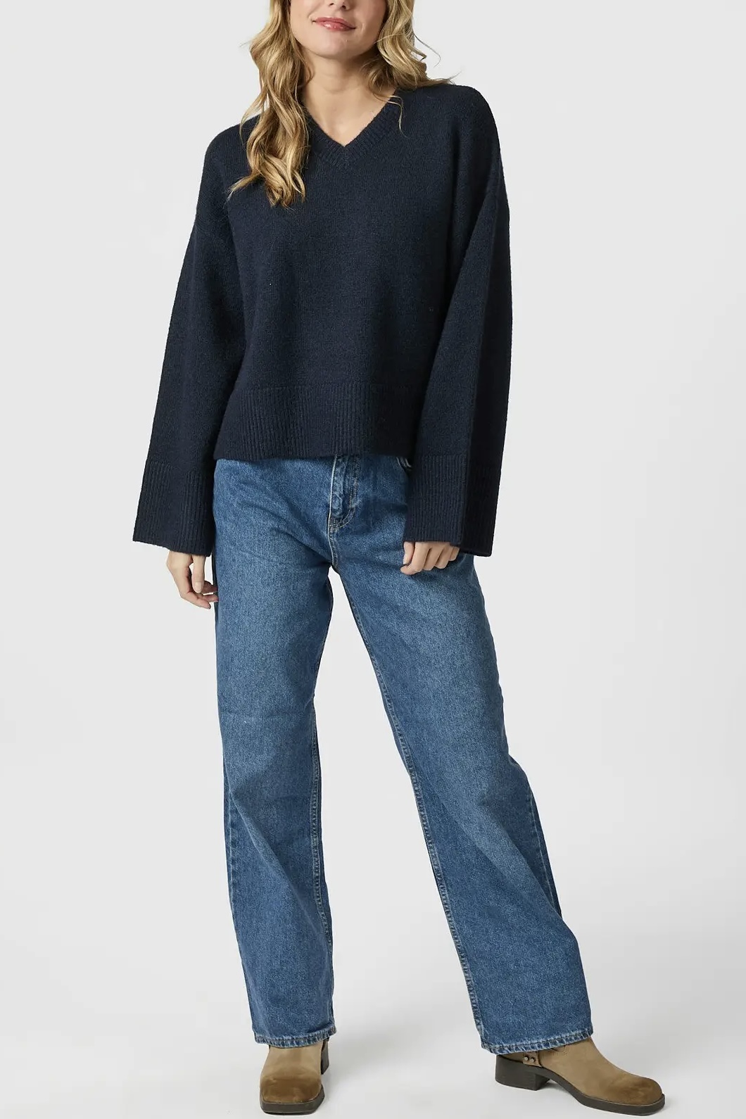 Neo Noir - Dova Knit Blouse  Navy - 2