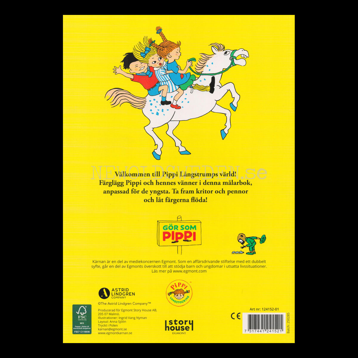 Pippi - MÅLARBOK PIPPI MIN FÖRSTA MÅLARBOK - Pippi LÅNGSTRUMP - L20 - 3