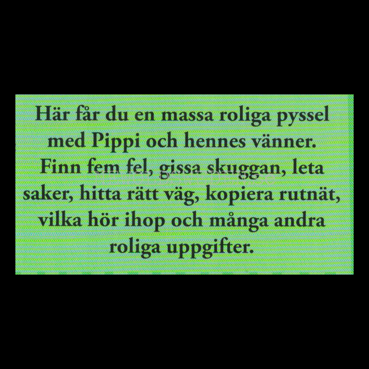 Pippi - PYSSELBOK - Pippi LÅNGSTRUMP - L30 - 4
