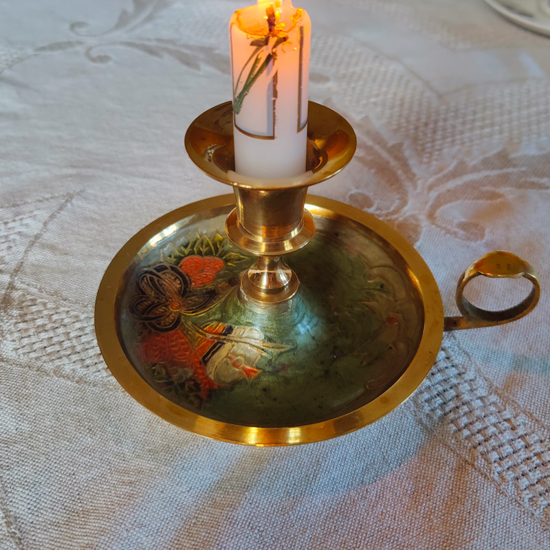 Kontorsljusstake i mässing  - 2