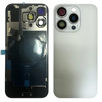 iPhone 16 Pro Max Baksida med NFC samt tejp - Vit Titan