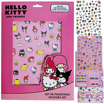 Hello Kitty and Friends Klistermärke set 4 ark -  300 st
