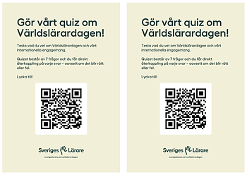 Gör vårt quiz om Världslärardagen! – flyer