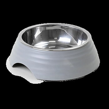 Selected by ZOO Food &amp; Water Bowl Ripple, Gray - Various sizes