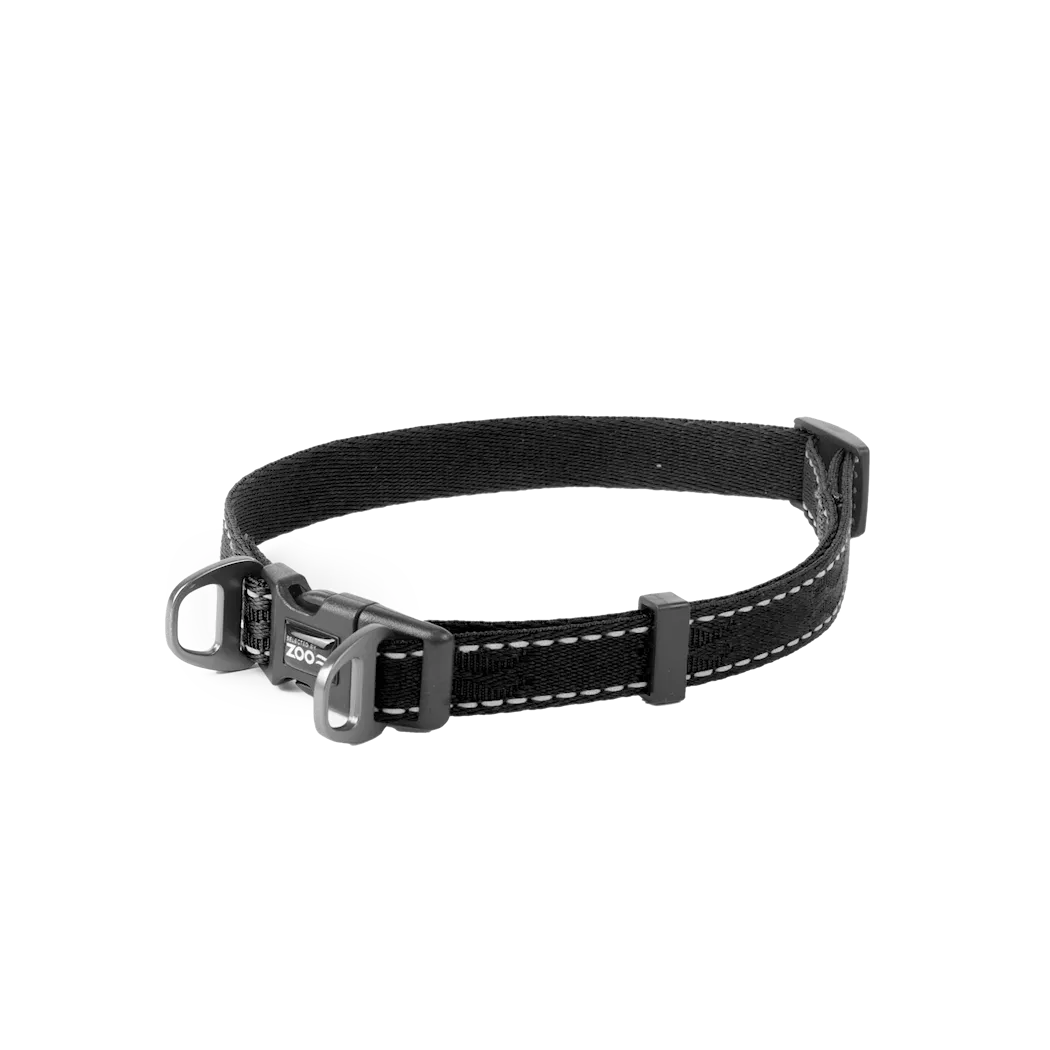 Selected by ZOO Dog collar Rufus adjustable, Black - Various sizes - 3