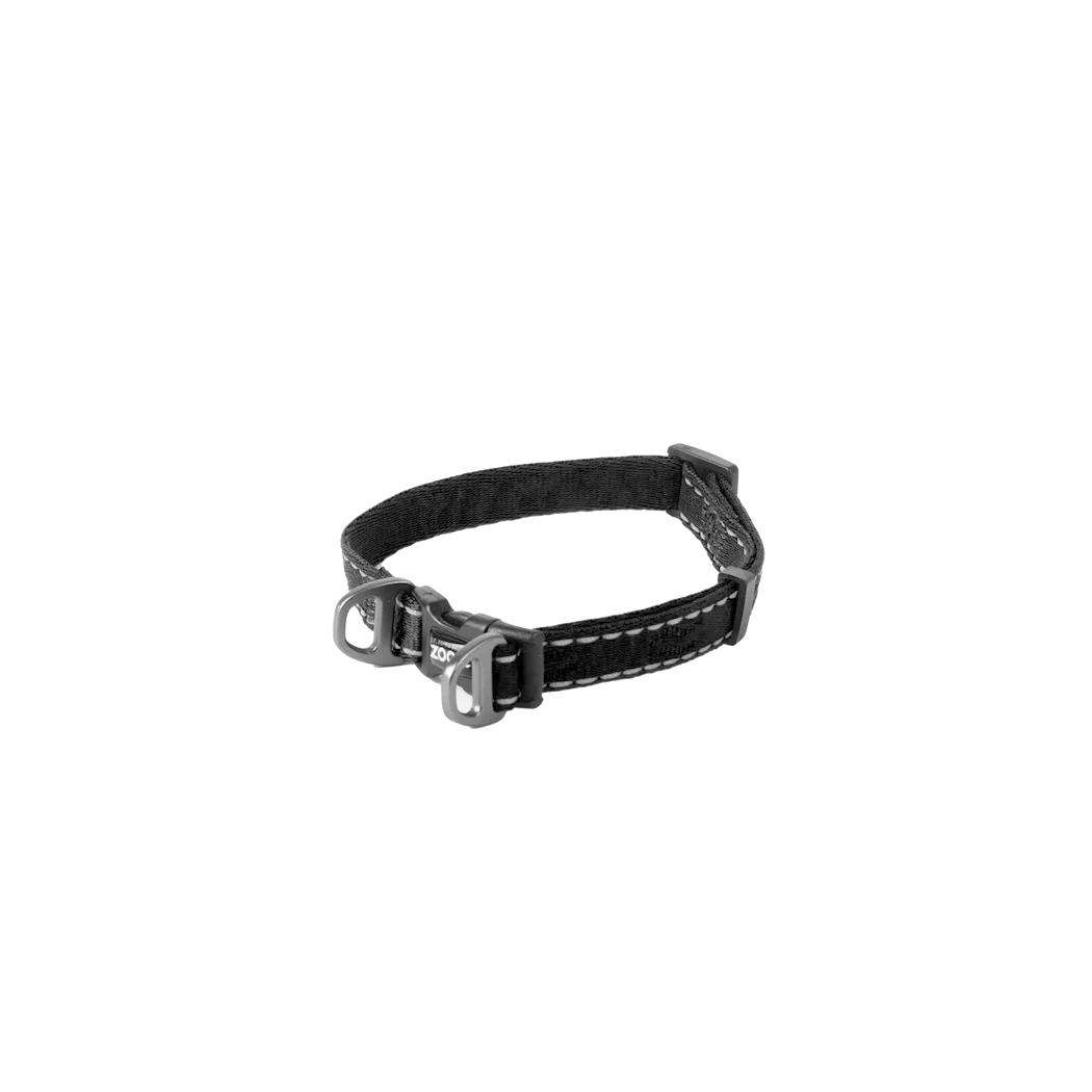 Selected by ZOO Dog collar Rufus adjustable, Black - Various sizes - 4