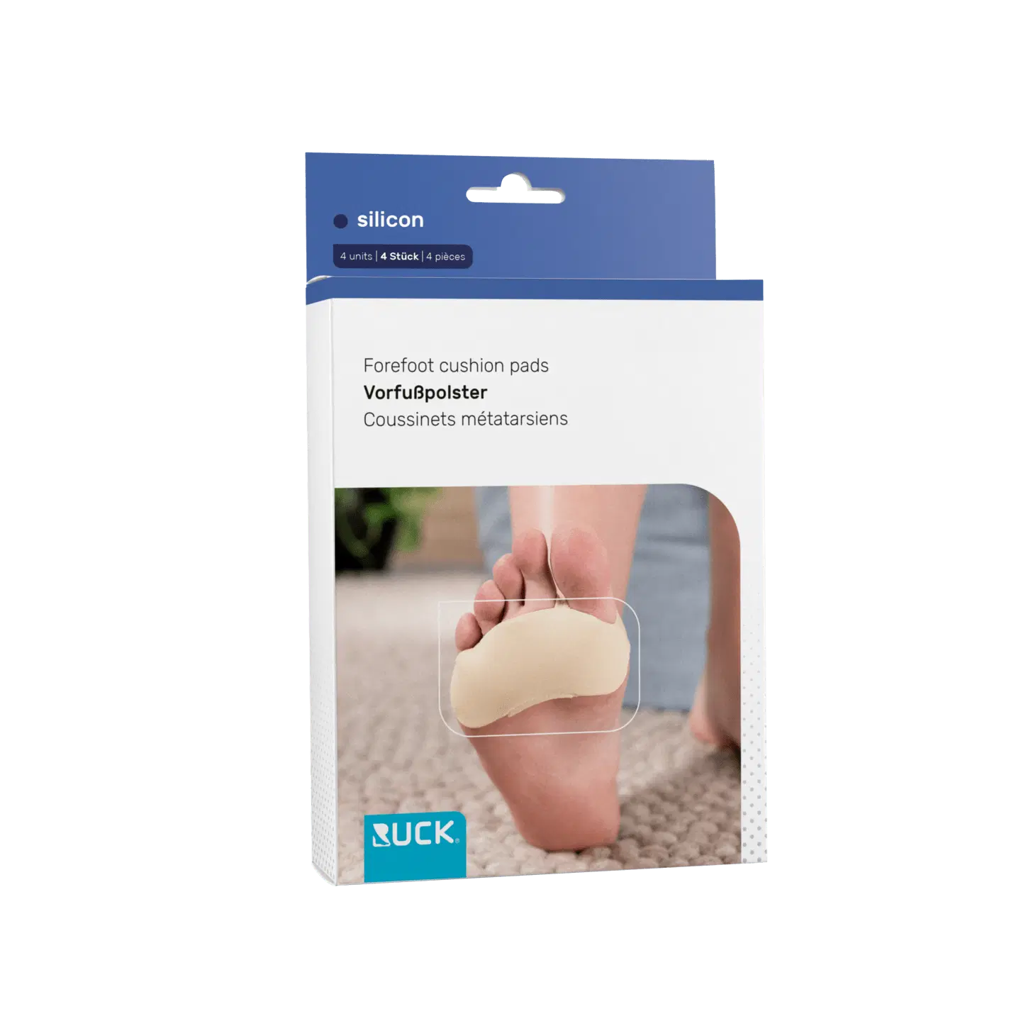 RUCK® AVLASTNING Silikon, Framfotsdyna (storlek 35-39), 4 st