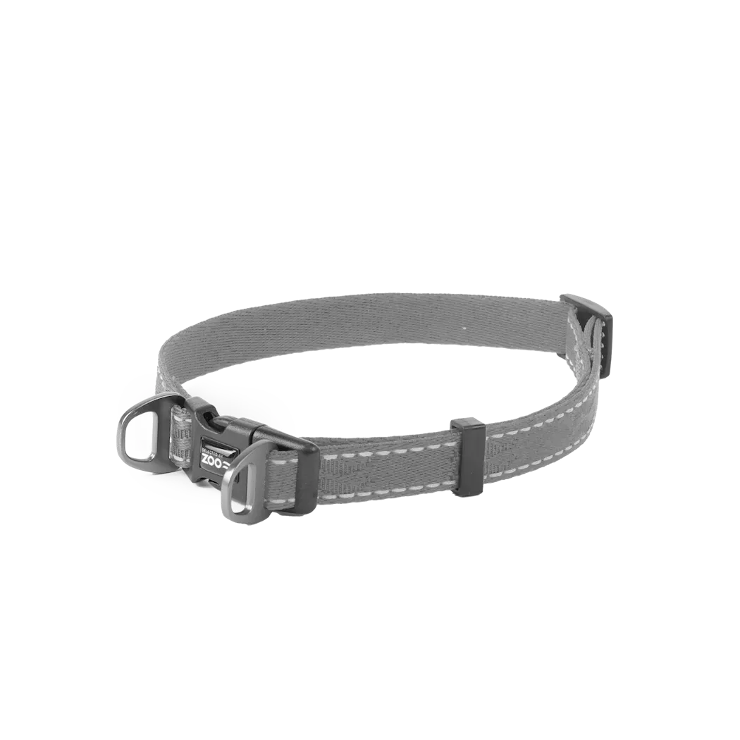 Selected by ZOO Dog collar Rufus adjustable, Gray - Various sizes - 3