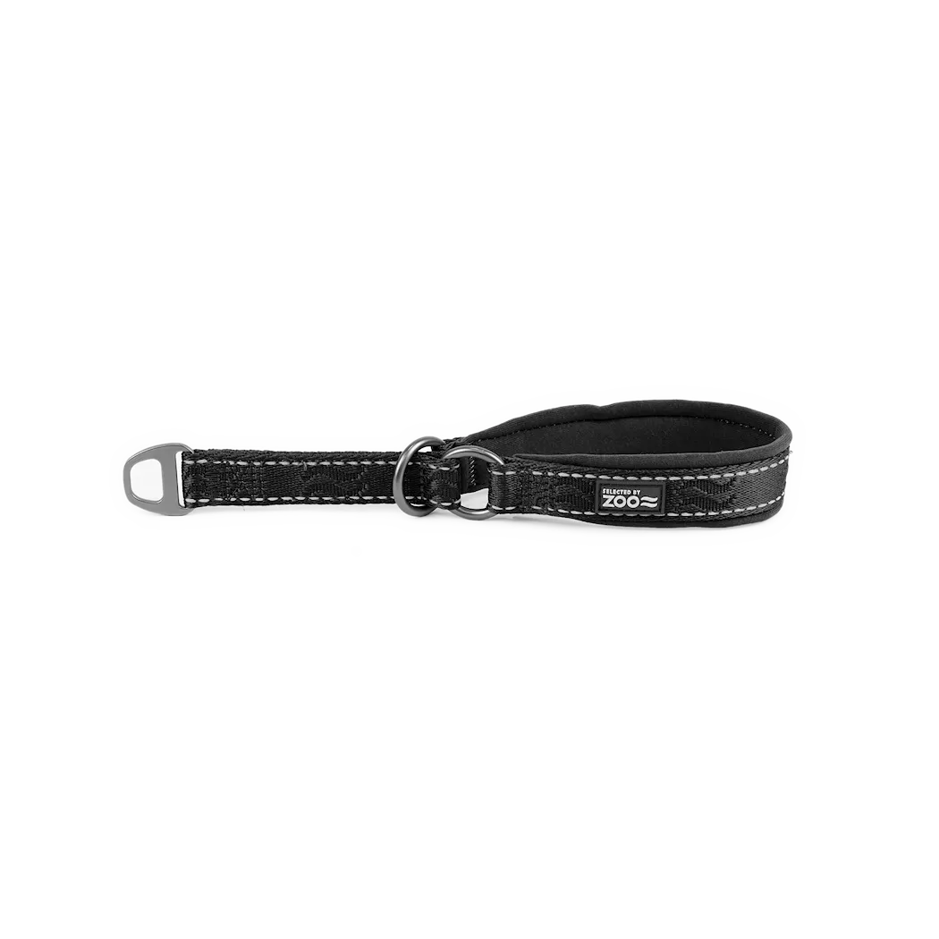 Selected by ZOO Dog collar Rufus half-strap, Black - Various sizes - 4