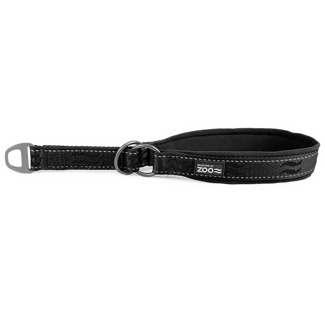 Selected by ZOO Dog collar Rufus half-strap, Black - Various sizes