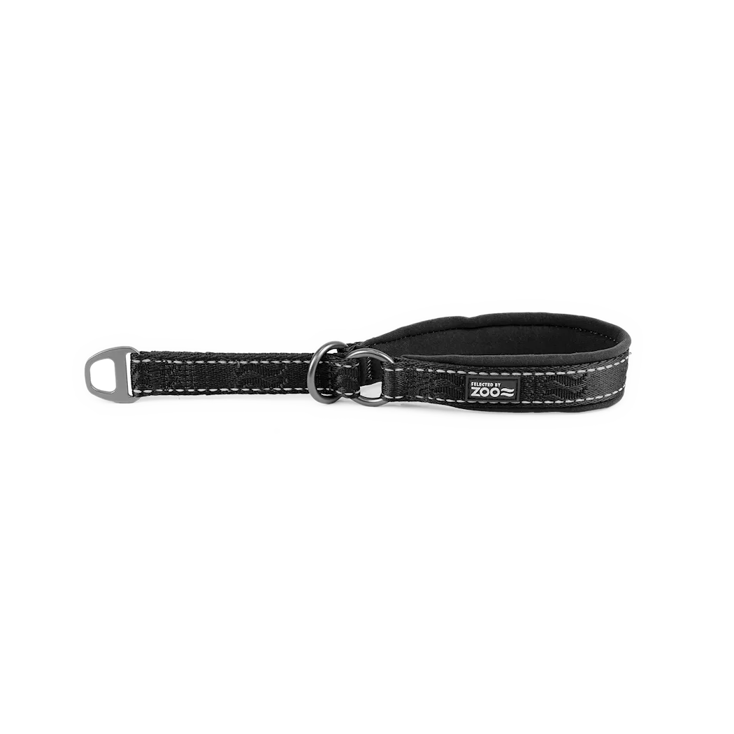 Selected by ZOO Dog collar Rufus half-strap, Black - Various sizes - 3