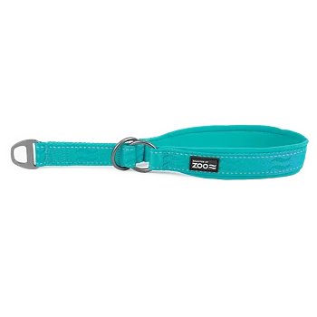 Selected by ZOO Dog Collar Rufus Half Iron, Turquoise - Various sizes