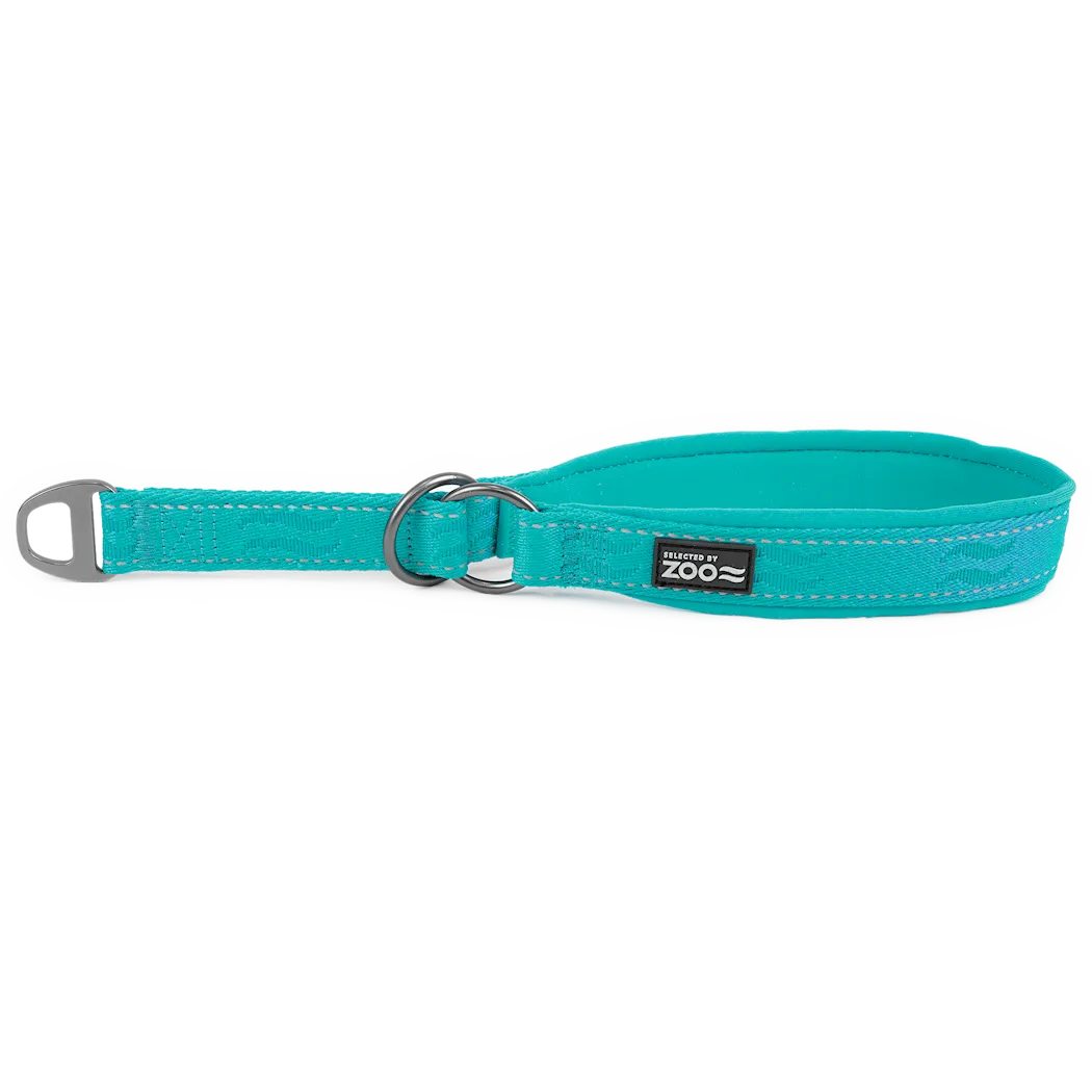 Selected by ZOO Dog Collar Rufus Half Iron, Turquoise - Various sizes