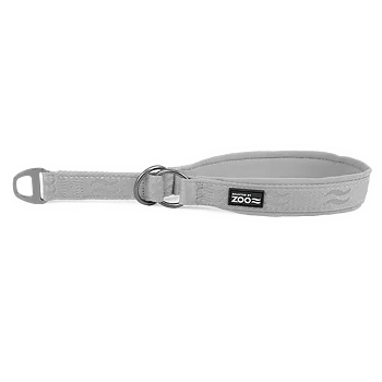 Selected by ZOO Dog collar Rufus half-strap, Gray - Various sizes