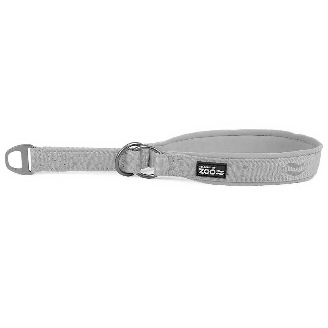 Selected by ZOO Dog collar Rufus half-strap, Gray - Various sizes