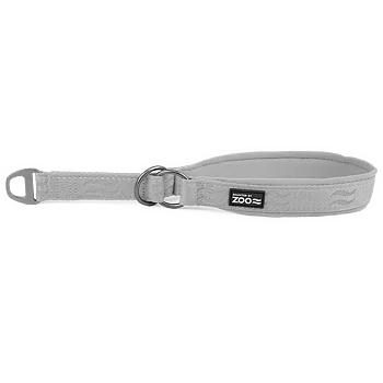 Selected by ZOO Dog collar Rufus half-strap, Gray - Various sizes