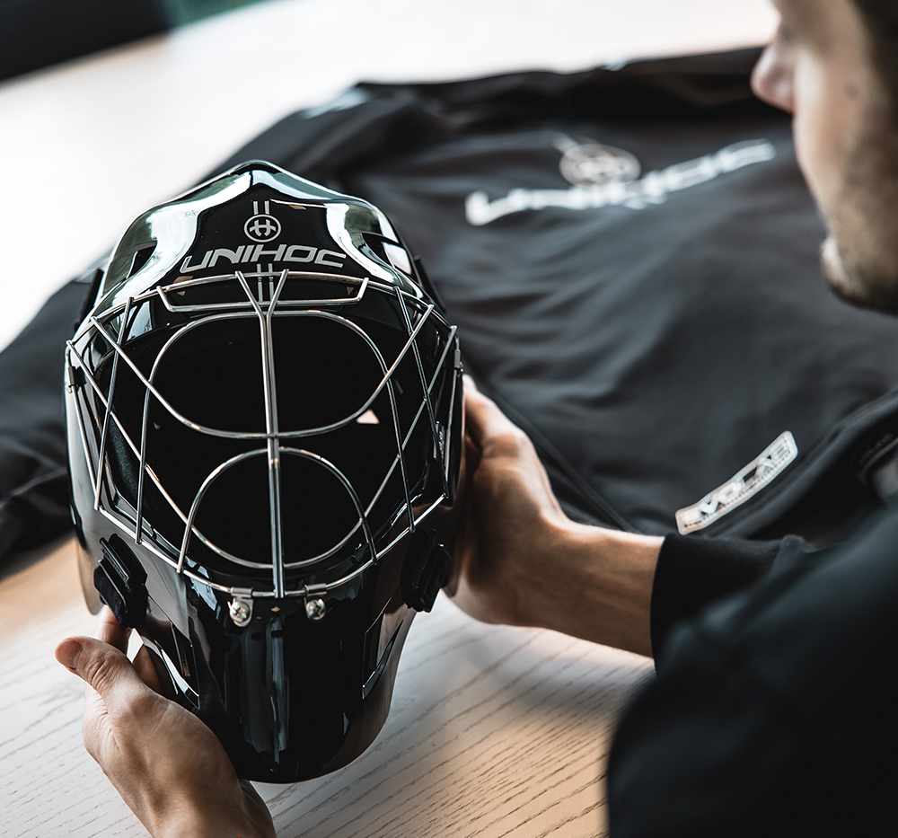 Unihoc Goalie Mask Alpha Prime Evolab silver edt. - 4