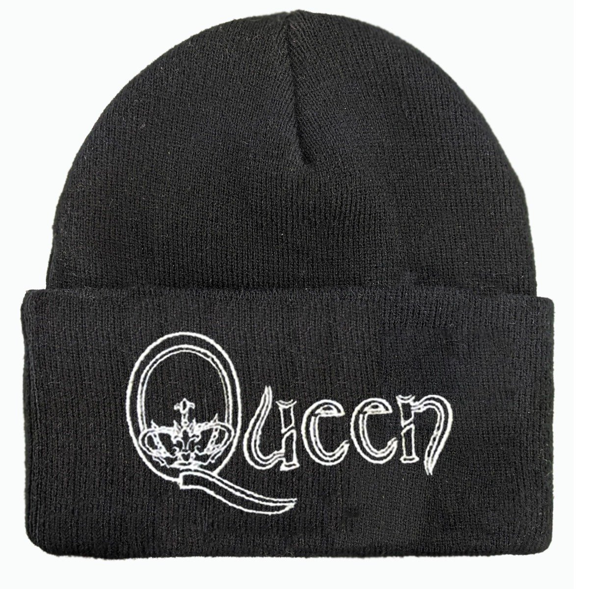 Queen Logo Silver Beanie by Amplified Clothing