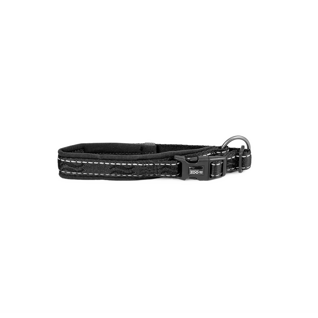 Selected by ZOO Dog collar Rufus padded adjustable, Black - Various sizes - 5
