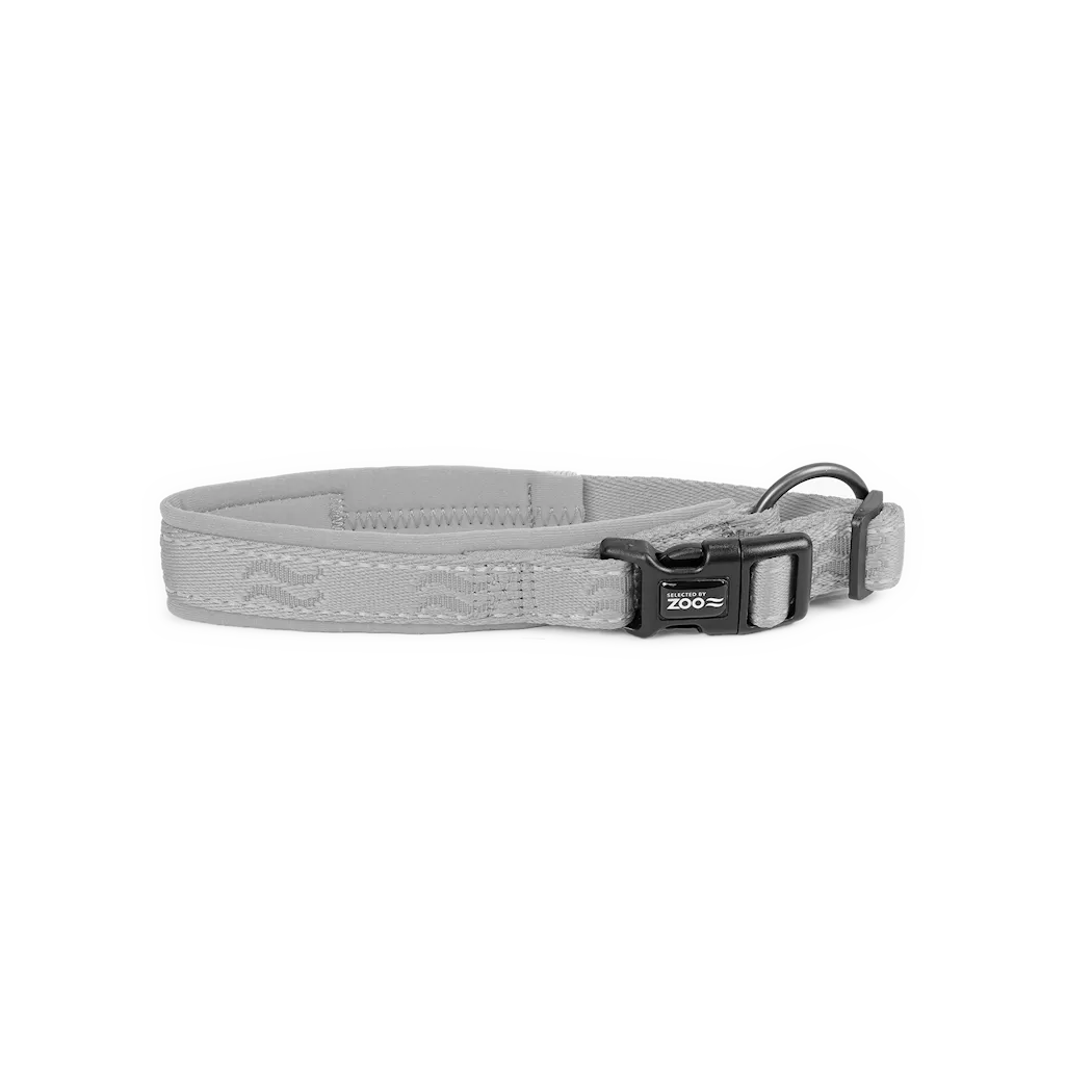 Selected by ZOO Dog collar Rufus padded adjustable, Gray - Various sizes - 4