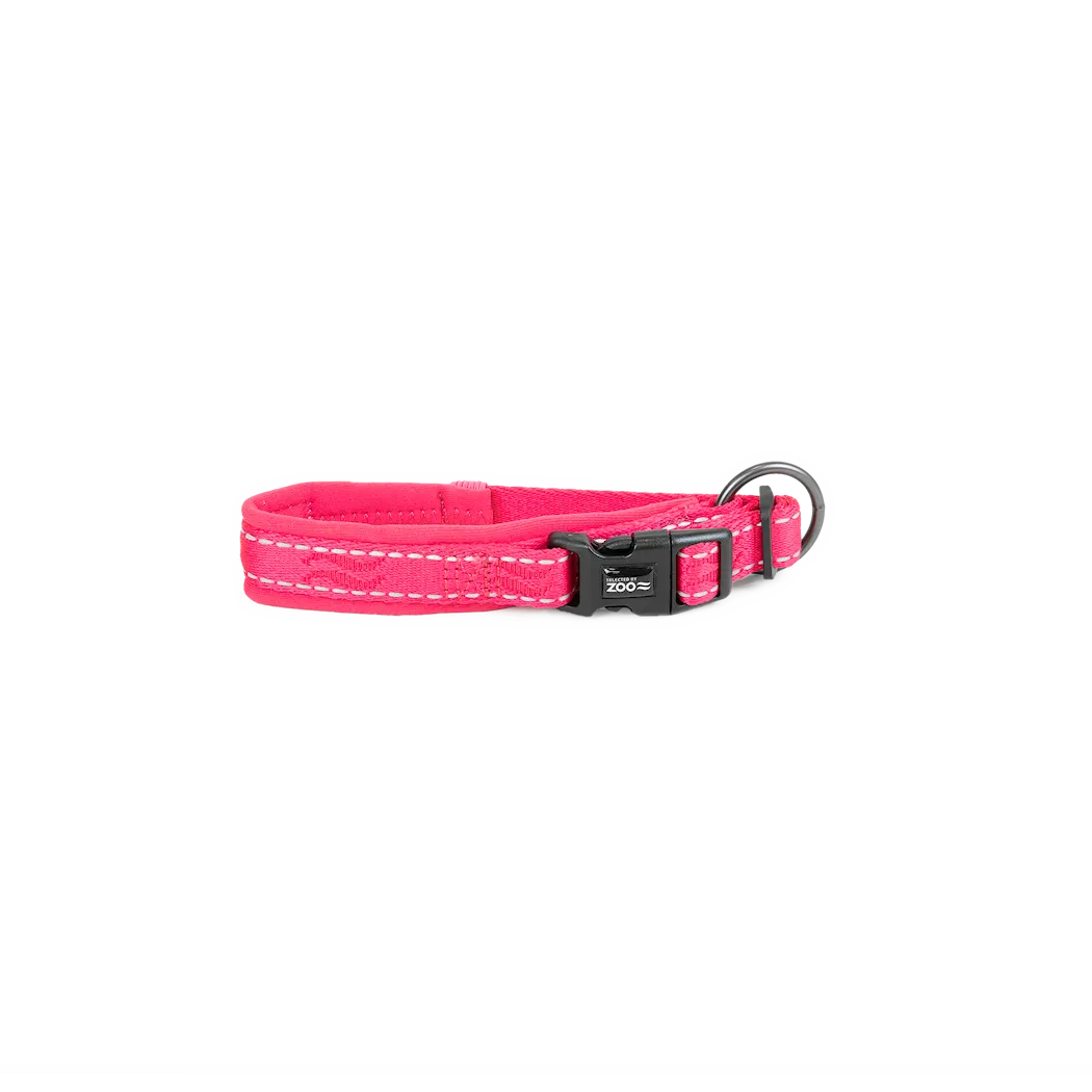 Selected by ZOO Dog collar Rufus padded adjustable, Pink - Various sizes - 6