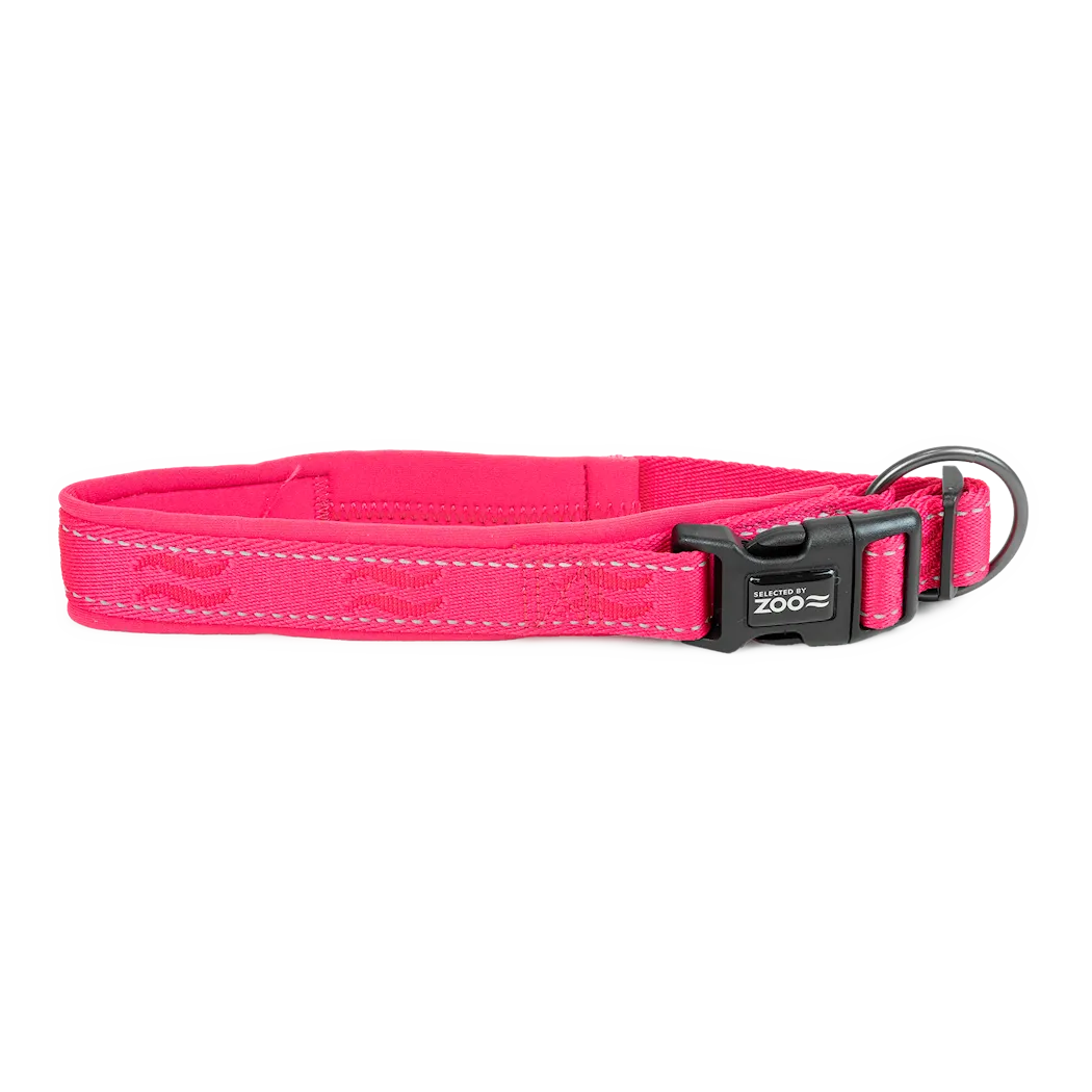 Selected by ZOO Dog collar Rufus padded adjustable, Pink - Various sizes - 2