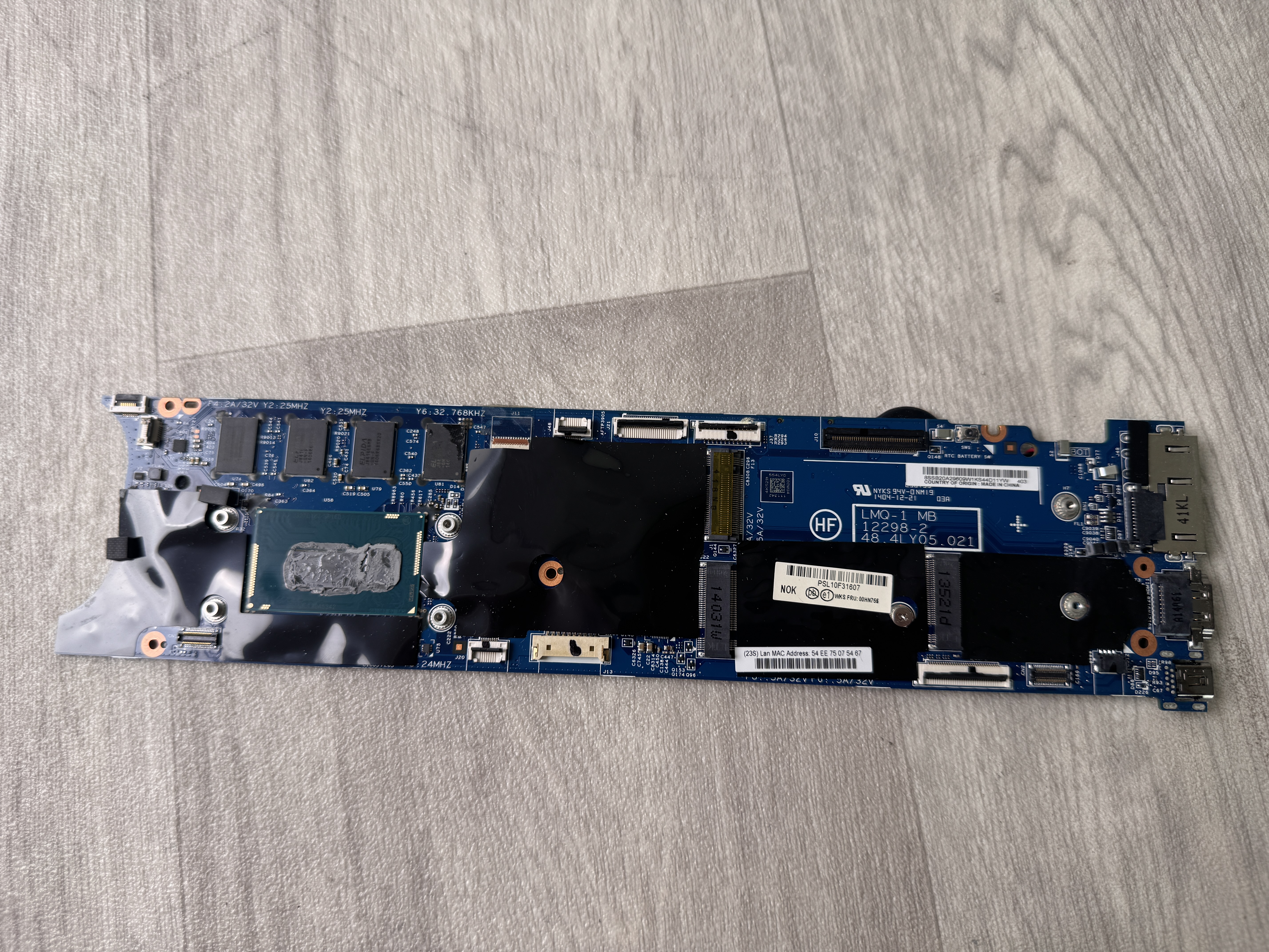 Moderkort Lenovo Thinkpad X1 Carbon Gen 2 Intel i5-4300U 8GB 48.4LY05.021 FRU 00HN755