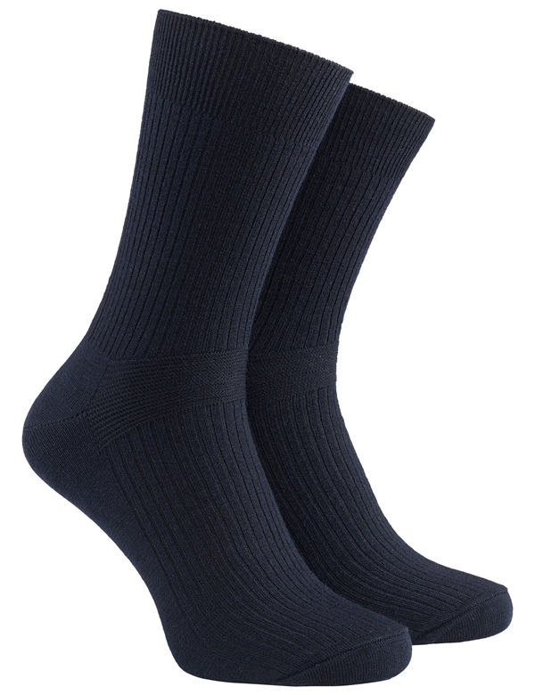 Loose Wool Socks Dark Blue