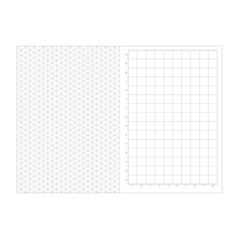 Grids & Guides Notebook, Navy - 8