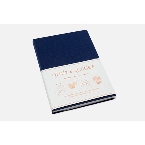Grids & Guides Notebook, Navy - 2