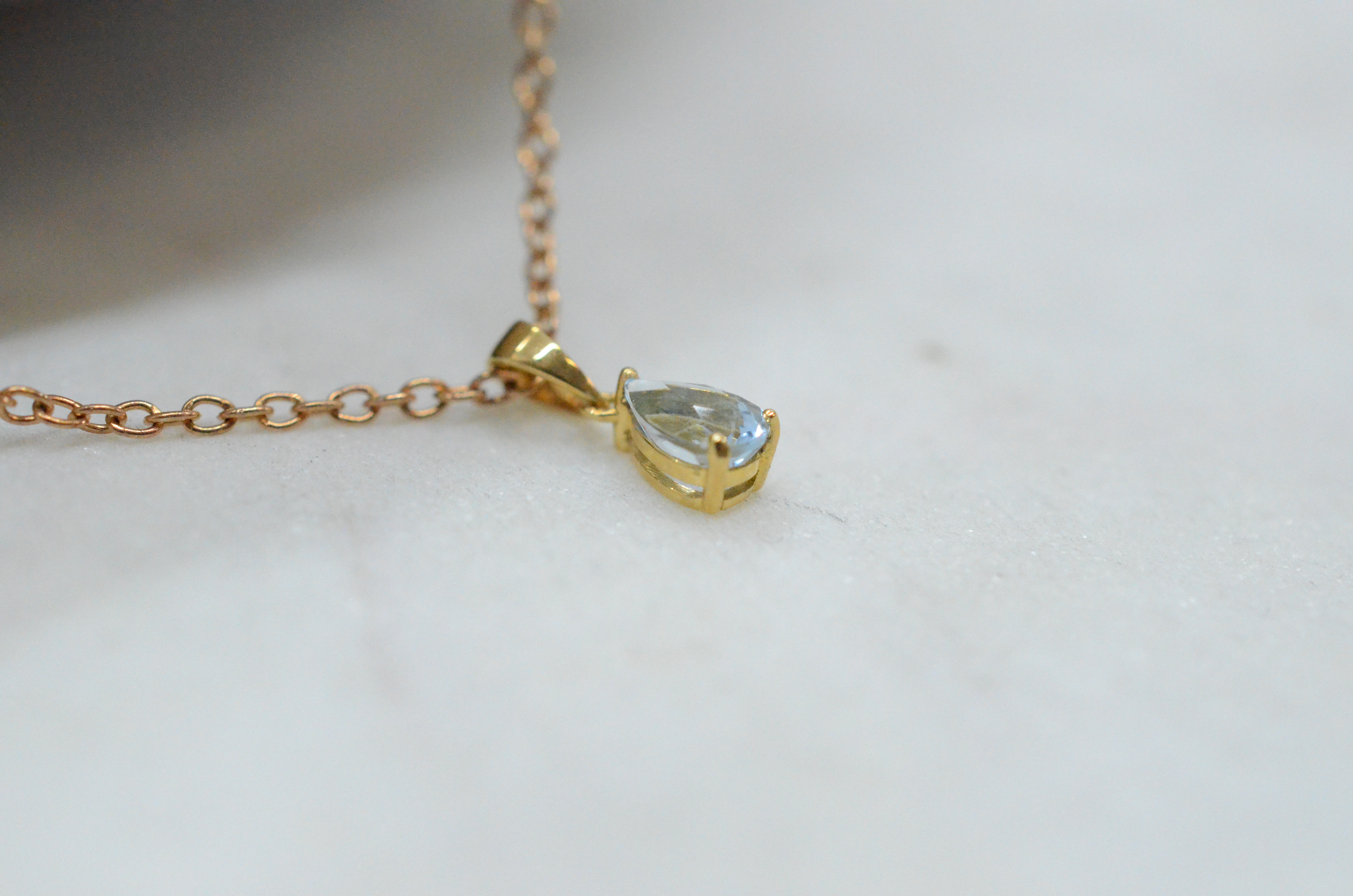 18k Pendant with aquamarine - 3