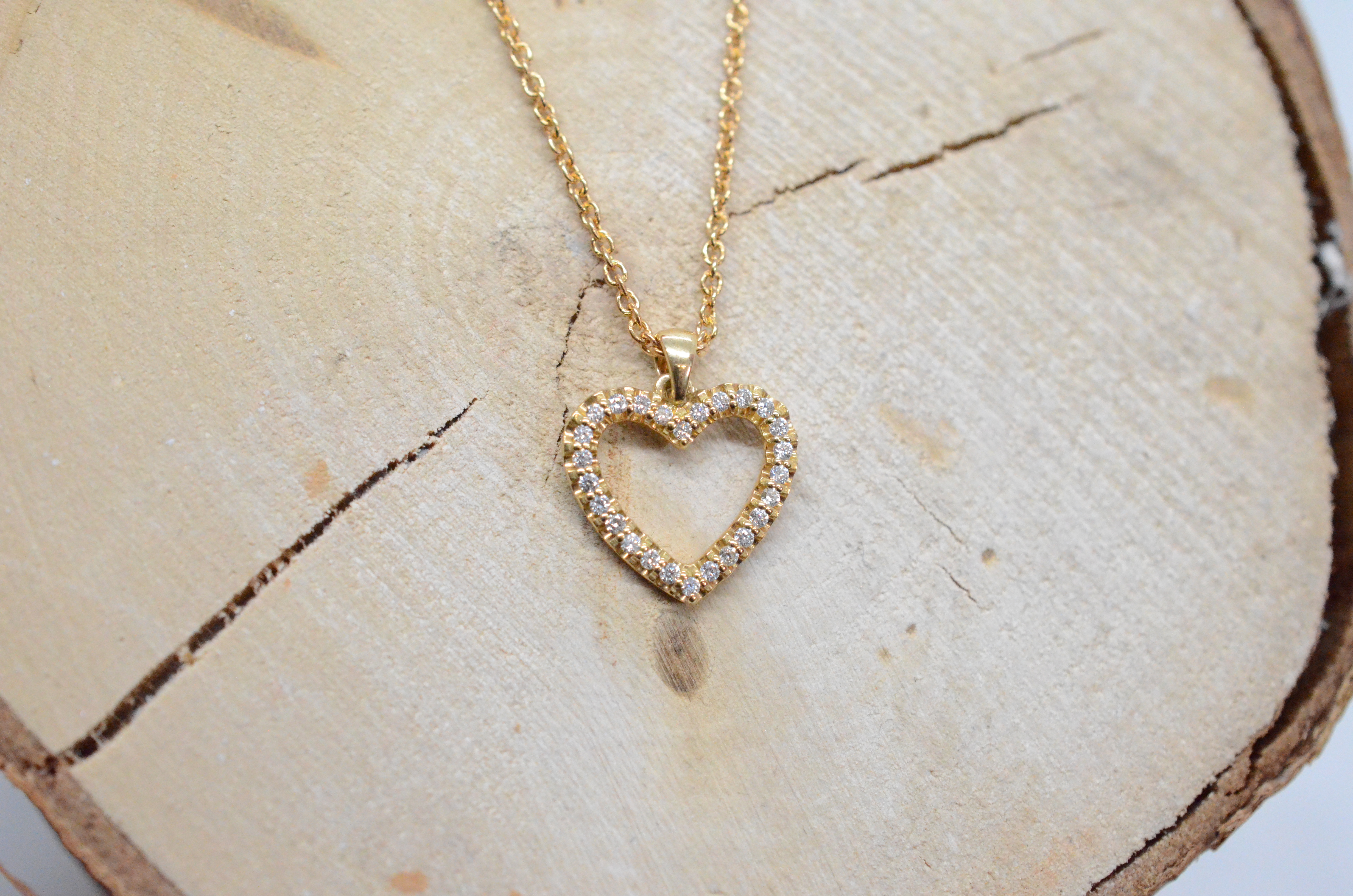 18k Diamond Heart 0,12 ct - 2