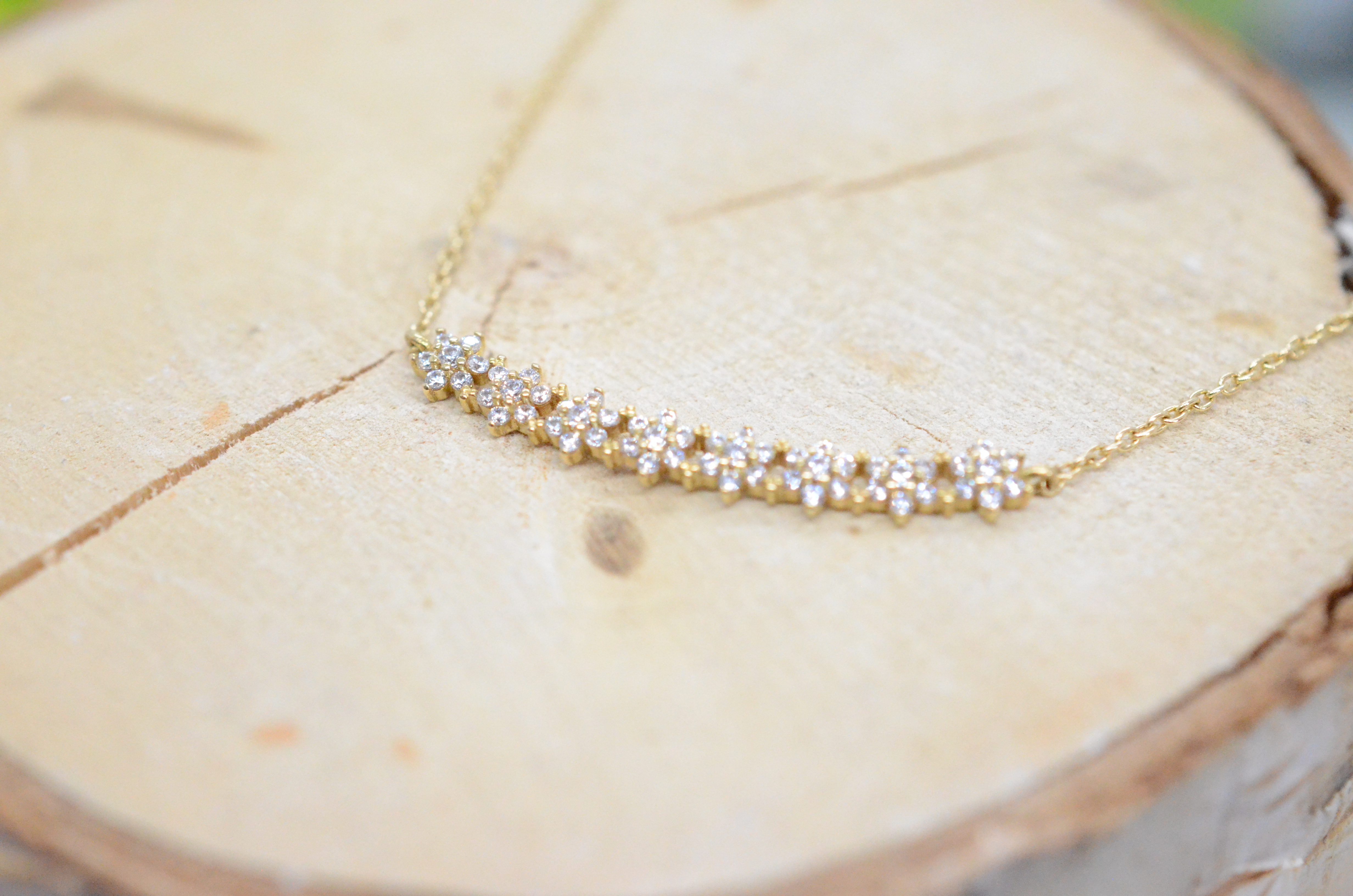 18k Necklace with cz - 2