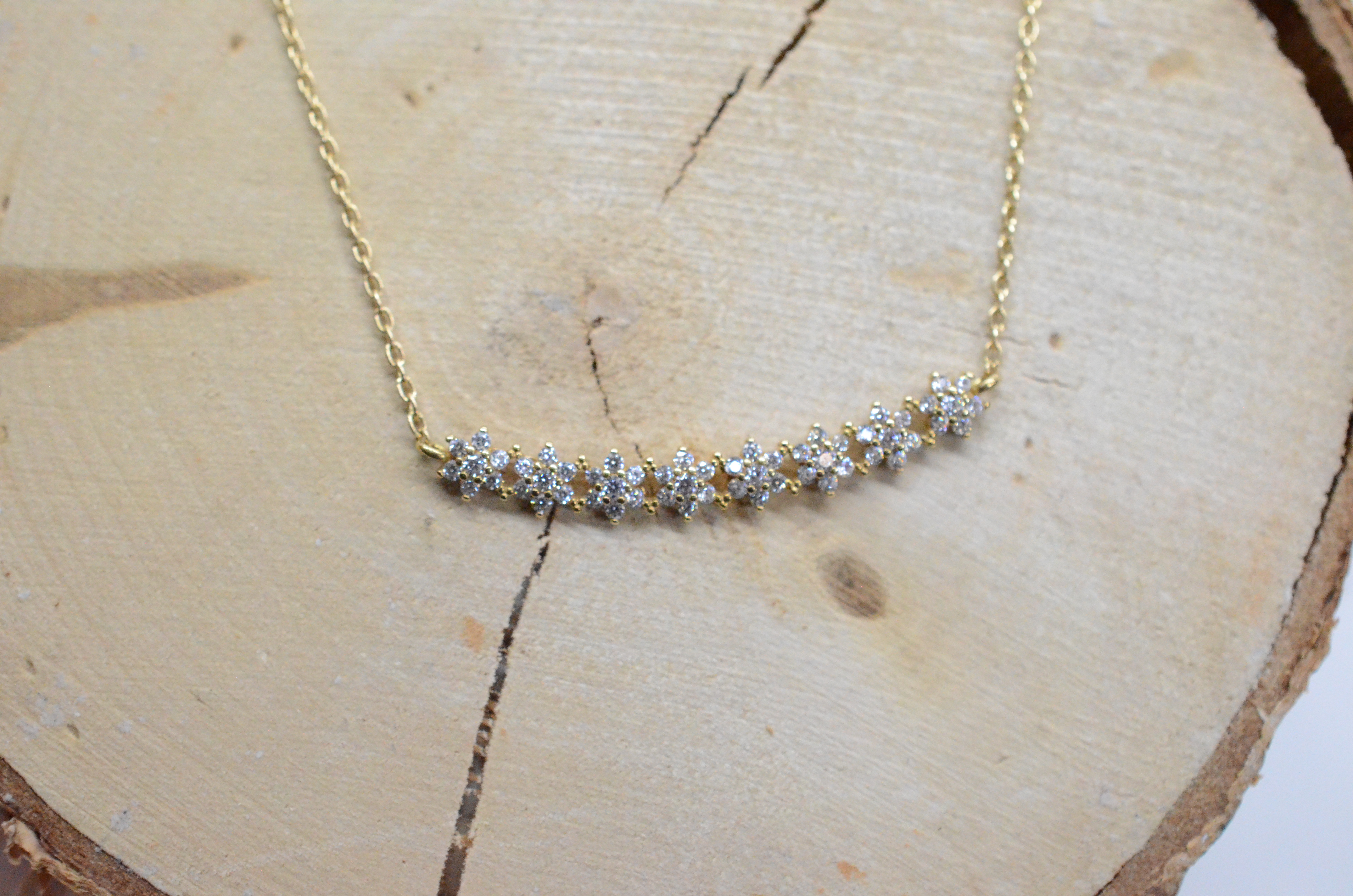 18k Necklace with cz