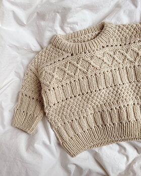 PetiteKnit Ingrid Sweater Baby (20 m struktur st 4,5)
