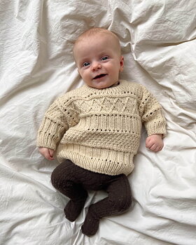 PetiteKnit Ingrid Sweater Baby (20 m struktur st 4,5)