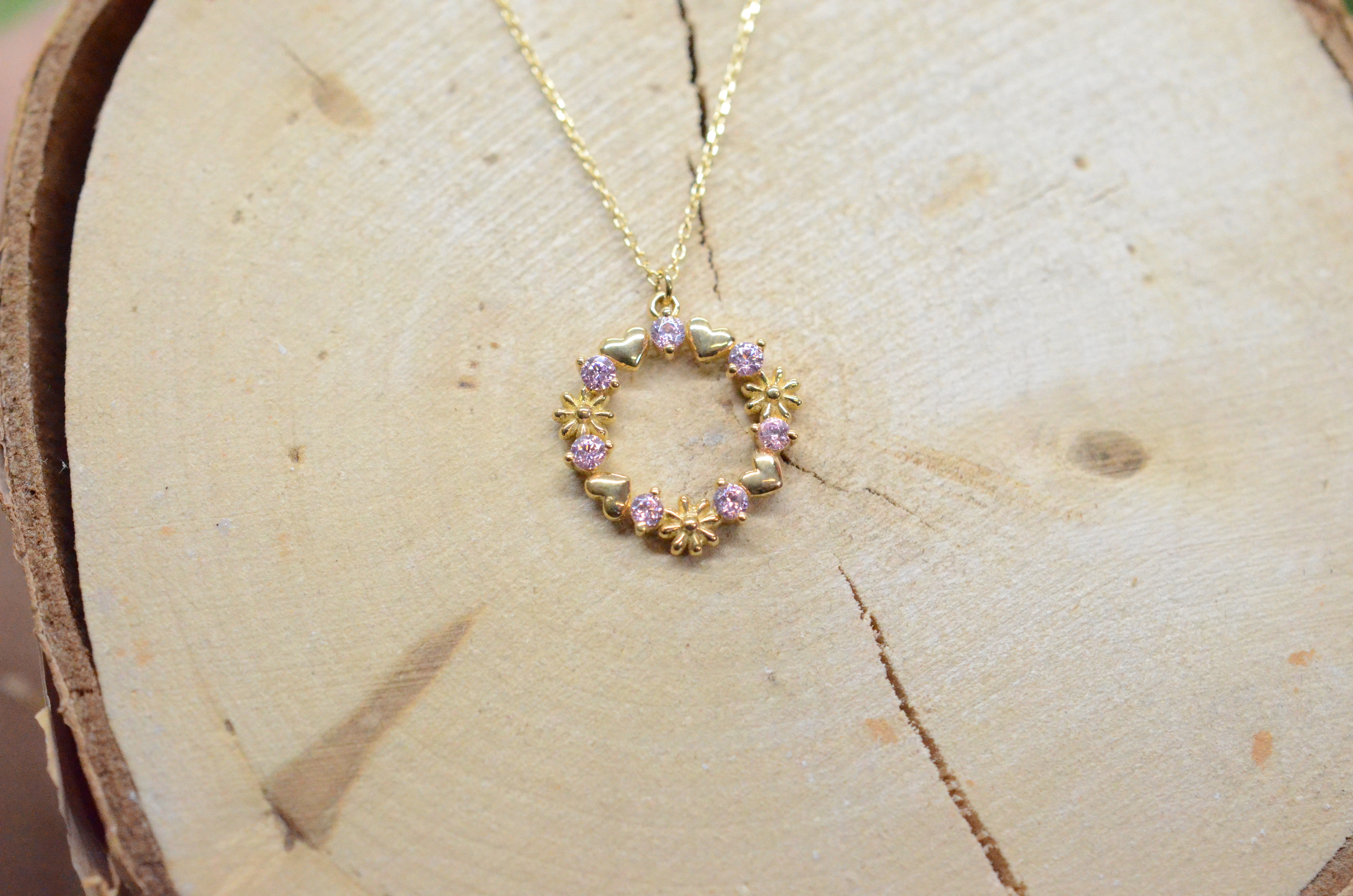 18k Necklace with cz - 2